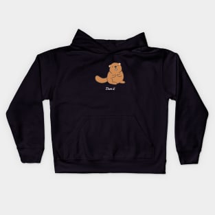 beaver dam it white Kids Hoodie